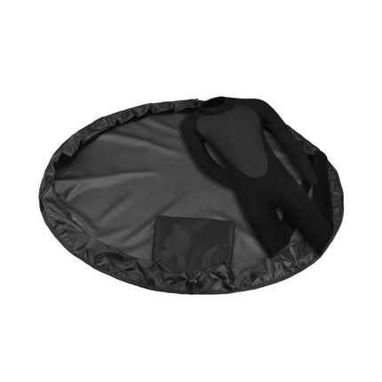 210D Oxford Cloth Beach Swimsuit Wetsuit Storage Bag Quick Change Bag, Specification:Diameter 50cm(Black)-garmade.com