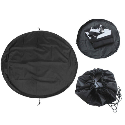 210D Oxford Cloth Beach Swimsuit Wetsuit Storage Bag Quick Change Bag, Specification:Diameter 90cm(Black)-garmade.com