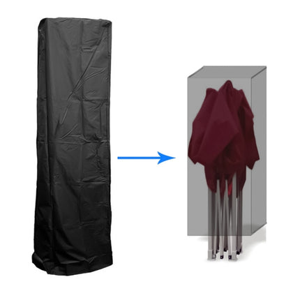 210D Oxford Cloth Outdoor Tent Waterproof Dust Cover, Size:30x38x153cm(Black)-garmade.com