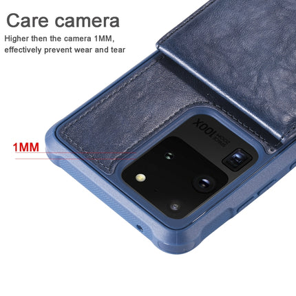 For Galaxy S20 Ultra Vertical Flip Shockproof Leather Protective Case with Short Rope, Support Card Slots & Bracket & Photo Holder & Wallet Function(Coffee)-garmade.com