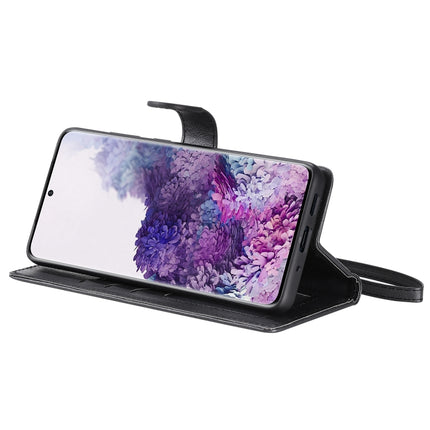 For Galaxy S20 Plus 2 in 1 Solid Color Detachable PU Leather Case with Card Slots & Magnetic Holder & Photo Frame & Wallet & Strap(Black)-garmade.com