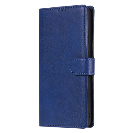 For Galaxy S20 Ultra 2 in 1 Solid Color Detachable PU Leather Case with Card Slots & Magnetic Holder & Photo Frame & Wallet & Strap(Blue)-garmade.com