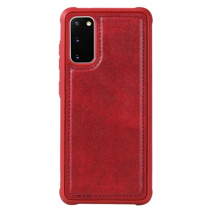 For Galaxy S20 Multifunctional Detachable Magnetic Horizontal Flip Leather Case with Card Slots & Holder & Wallet(Red)-garmade.com