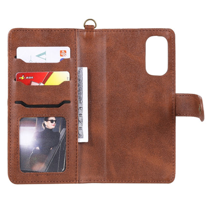 For Galaxy S20 Multifunctional Detachable Magnetic Horizontal Flip Leather Case with Card Slots & Holder & Wallet(Coffee)-garmade.com