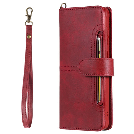 For Galaxy S20 Plus Multifunctional Detachable Magnetic Horizontal Flip Leather Case with Card Slots & Holder & Wallet(Red)-garmade.com