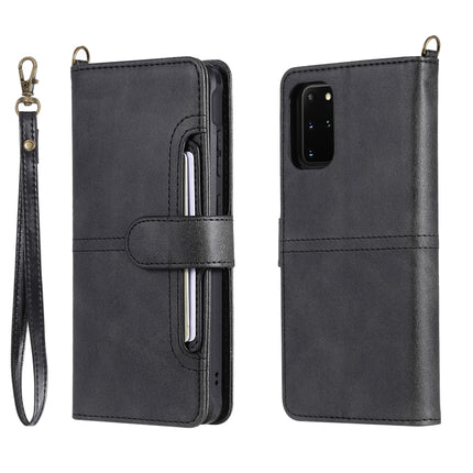 For Galaxy S20 Plus Multifunctional Detachable Magnetic Horizontal Flip Leather Case with Card Slots & Holder & Wallet(Black)-garmade.com