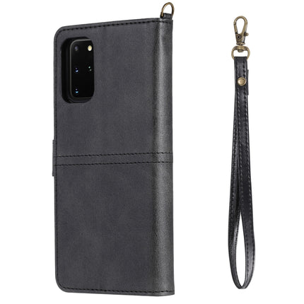 For Galaxy S20 Plus Multifunctional Detachable Magnetic Horizontal Flip Leather Case with Card Slots & Holder & Wallet(Black)-garmade.com