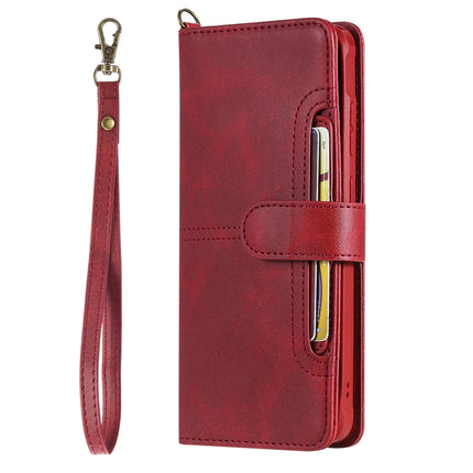 For Galaxy S20 Ultra Multifunctional Detachable Magnetic Horizontal Flip Leather Case with Card Slots & Holder & Wallet(Red)-garmade.com
