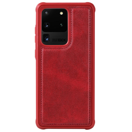 For Galaxy S20 Ultra Multifunctional Detachable Magnetic Horizontal Flip Leather Case with Card Slots & Holder & Wallet(Red)-garmade.com