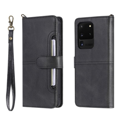 For Galaxy S20 Ultra Multifunctional Detachable Magnetic Horizontal Flip Leather Case with Card Slots & Holder & Wallet(Black)-garmade.com