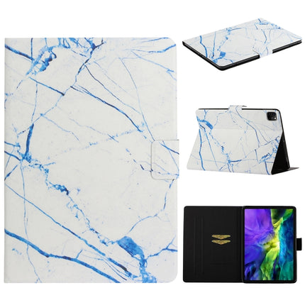 For iPad 11 Pro (2020) Horizontal Flip Leather Tablet Case with Holder & Card Slot & Sleep / Wake-up Function(White Marble)-garmade.com
