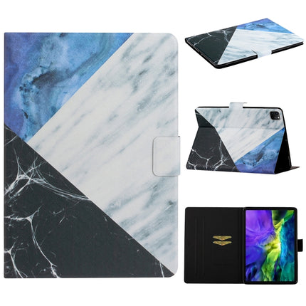 For iPad 11 Pro (2020) Horizontal Flip Leather Tablet Case with Holder & Card Slot & Sleep / Wake-up Function(Blue White Stitching)-garmade.com