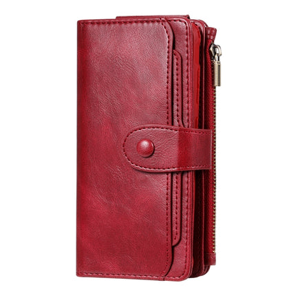 For Galaxy S20 Multifunctional Retro Detachable Magnetic Horizontal Flip Leather Case with Card Slots & Holder & Wallet & Photo Frame(Red)-garmade.com