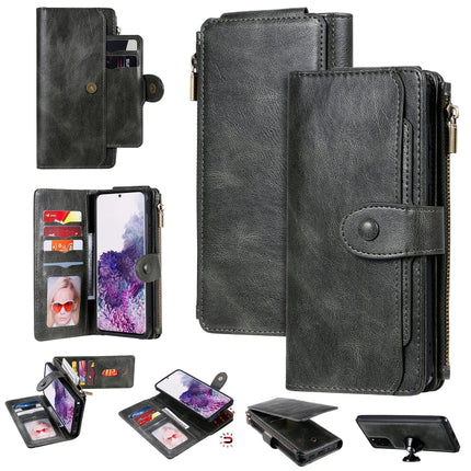For Galaxy S20 Plus Multifunctional Retro Detachable Magnetic Horizontal Flip Leather Case with Card Slots & Holder & Wallet & Photo Frame(Dark Grey)-garmade.com