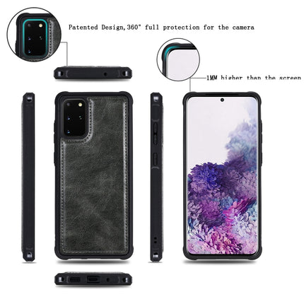 For Galaxy S20 Plus Multifunctional Retro Detachable Magnetic Horizontal Flip Leather Case with Card Slots & Holder & Wallet & Photo Frame(Black)-garmade.com