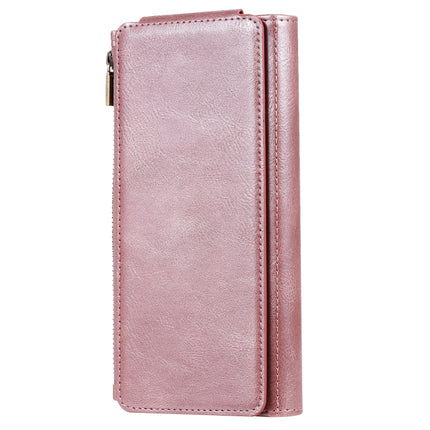 For Galaxy S20 Ultra Multifunctional Retro Detachable Magnetic Horizontal Flip Leather Case with Card Slots & Holder & Wallet & Photo Frame(Pink)-garmade.com