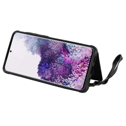 For Galaxy S20 Plus Shockproof Horizontal Flip Protective Case with Holder & Card Slots & Wallet & Photo Frame & Short + Long Lanyard(Black)-garmade.com