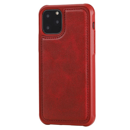 For iPhone 11 Pro Magnetic Shockproof PC + TPU + PU Leather Protective Case(Red)-garmade.com