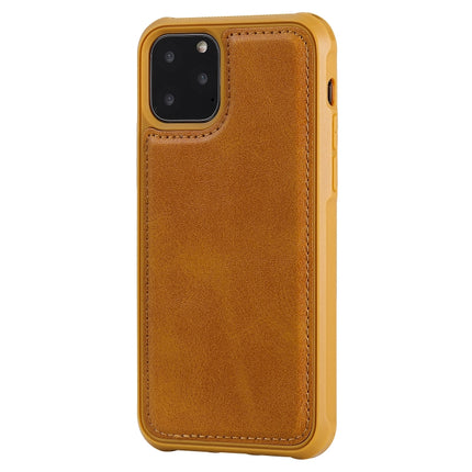 For iPhone 11 Pro Magnetic Shockproof PC + TPU + PU Leather Protective Case(Brown)-garmade.com