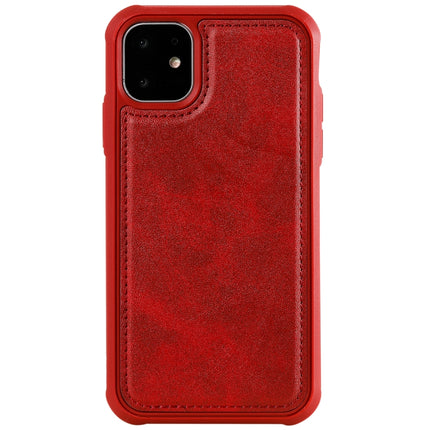 For iPhone 11 Magnetic Shockproof PC + TPU + PU Leather Protective Case(Red)-garmade.com
