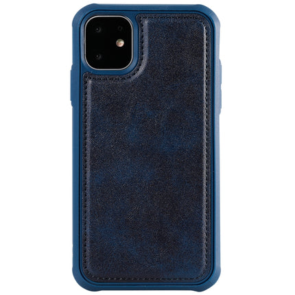 For iPhone 11 Magnetic Shockproof PC + TPU + PU Leather Protective Case(Blue)-garmade.com