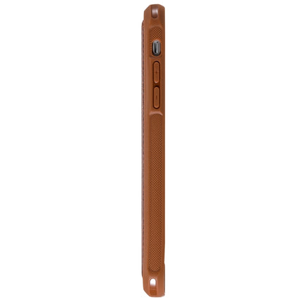 For iPhone 11 Magnetic Shockproof PC + TPU + PU Leather Protective Case(Brown)-garmade.com
