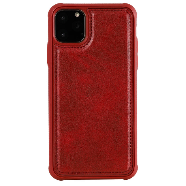 For iPhone 11 Pro Max Magnetic Shockproof PC + TPU + PU Leather Protective Case(Red)-garmade.com