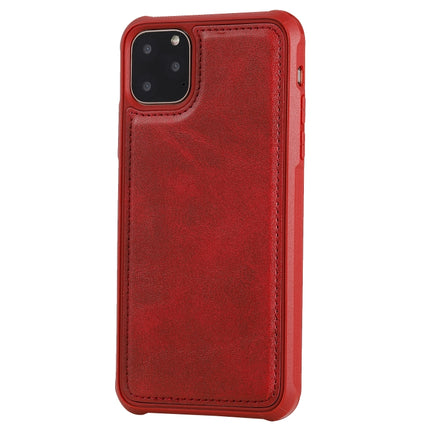 For iPhone 11 Pro Max Magnetic Shockproof PC + TPU + PU Leather Protective Case(Red)-garmade.com