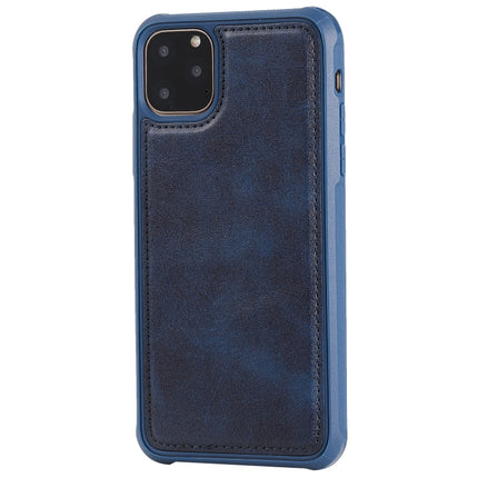 For iPhone 11 Pro Max Magnetic Shockproof PC + TPU + PU Leather Protective Case(Blue)-garmade.com