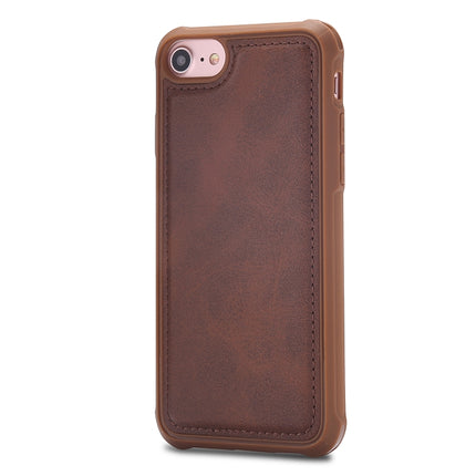 For iPhone 7 / 8 Magnetic Shockproof PC + TPU + PU Leather Protective Case(Coffee)-garmade.com