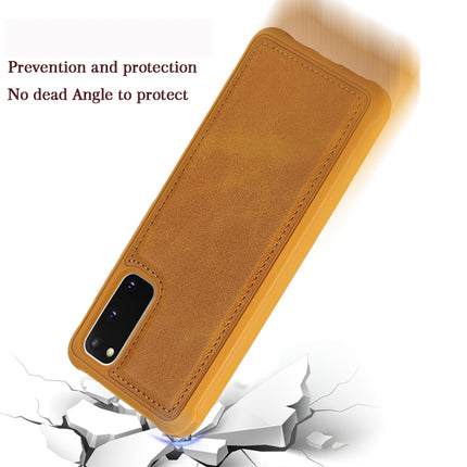 For Galaxy S20 Magnetic Shockproof PC + TPU + PU Leather Protective Case(Black)-garmade.com