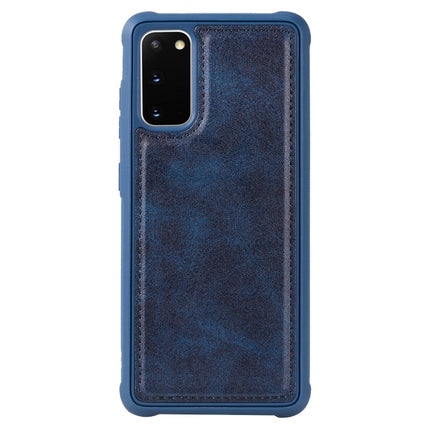 For Galaxy S20 Magnetic Shockproof PC + TPU + PU Leather Protective Case(Blue)-garmade.com