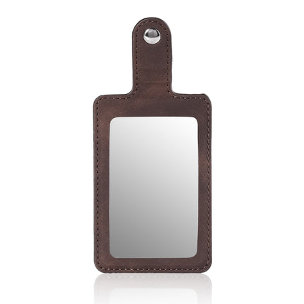 For Galaxy S20 Shockproof Protective Case with Mirror & Card Slot & Short Lanyard(Coffee)-garmade.com