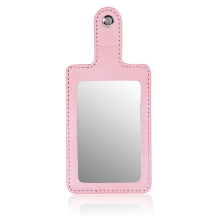 For Galaxy S20 Plus Shockproof Protective Case with Mirror & Card Slot & Short Lanyard(Pink)-garmade.com