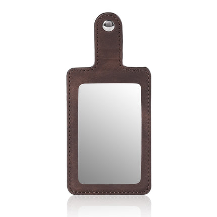 For Galaxy S20 Plus Shockproof Protective Case with Mirror & Card Slot & Short Lanyard(Coffee)-garmade.com