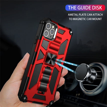 For iPhone 11 Armor Shockproof TPU + PC Magnetic Protective Case with Holder(Black)-garmade.com