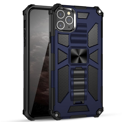 For iPhone 11 Pro Armor Shockproof TPU + PC Magnetic Protective Case with Holder(Blue)-garmade.com