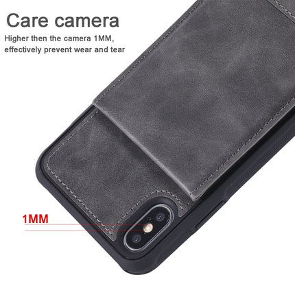 For iPhone XS Max Vertical Flip Shockproof Leather Protective Case with Long Rope, Support Card Slots & Bracket & Photo Holder & Wallet Function(Coffee)-garmade.com