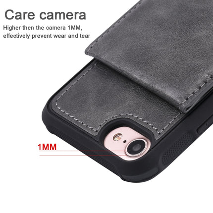 For iPhone 6 Vertical Flip Shockproof Leather Protective Case with Long Rope, Support Card Slots & Bracket & Photo Holder & Wallet Function(Coffee)-garmade.com