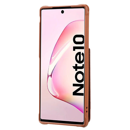 For Galaxy Note 10 Vertical Flip Shockproof Leather Protective Case with Long Rope, Support Card Slots & Bracket & Photo Holder & Wallet Function(咖啡)-garmade.com