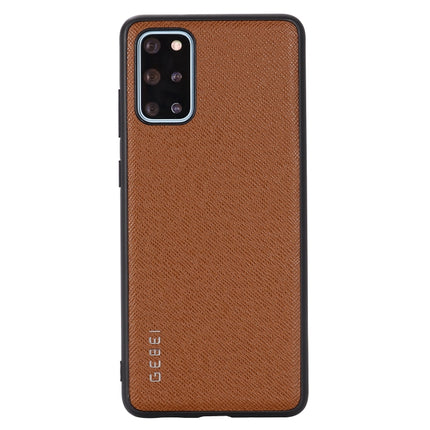 For Galaxy S20 GEBEI Full-coverage Shockproof Leather Protective Case(Brown)-garmade.com