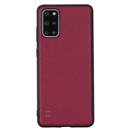 For Galaxy S20 GEBEI Full-coverage Shockproof Leather Protective Case(Red)-garmade.com