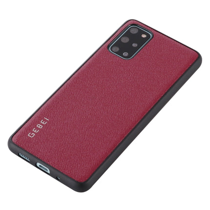 For Galaxy S20 GEBEI Full-coverage Shockproof Leather Protective Case(Red)-garmade.com