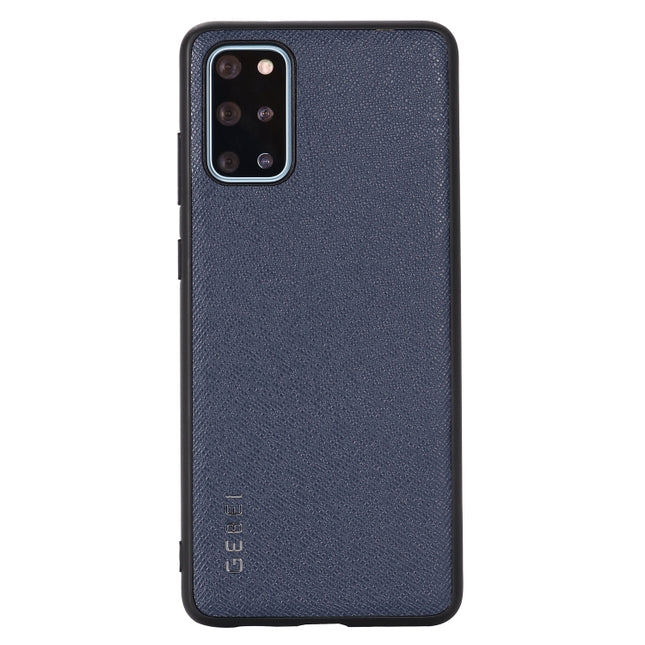 For Galaxy S20+ GEBEI Full-coverage Shockproof Leather Protective Case(Blue)-garmade.com