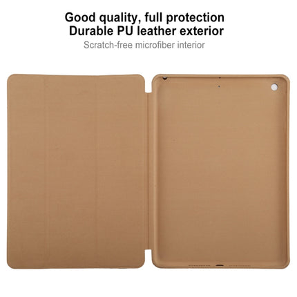 For iPad 10.2 Horizontal Flip Smart Leather Case with Three-folding Holder(Brown)-garmade.com