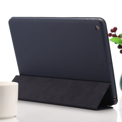 For iPad 10.2 Horizontal Flip Smart Leather Case with Three-folding Holder(Navy Blue)-garmade.com