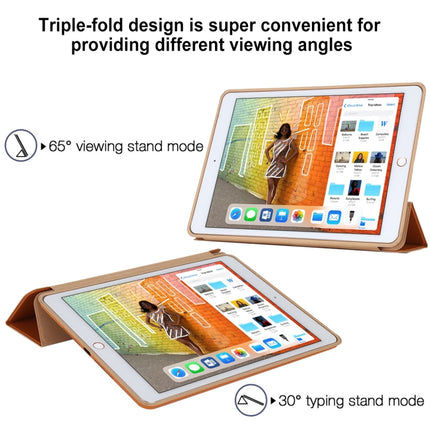 For iPad 10.2 Horizontal Flip Smart Leather Case with Three-folding Holder(Grey)-garmade.com