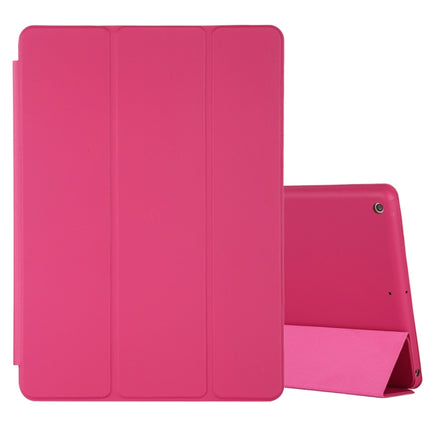 For iPad 10.2 Horizontal Flip Smart Leather Case with Three-folding Holder(Rose Red)-garmade.com
