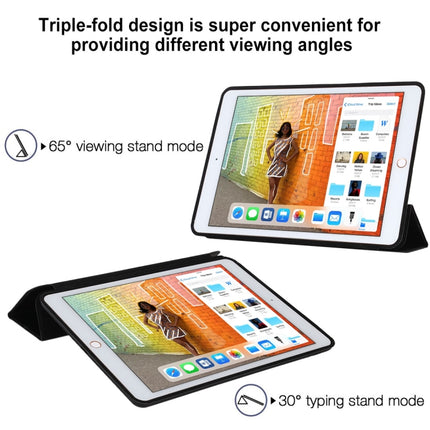 For iPad Air 3 10.5 inch Horizontal Flip Smart Leather Case with Three-folding Holder(Black)-garmade.com