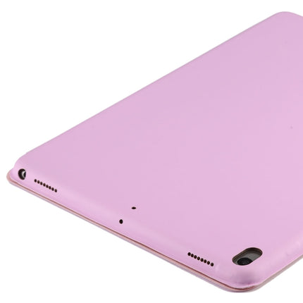 For iPad Air 3 10.5 inch Horizontal Flip Smart Leather Case with Three-folding Holder(Pink)-garmade.com